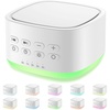 image:imageMagicteam White Noise Machine 10 Colors Lights and 25 Soothing Sounds Sleep Sound Machine with 5 Timers with Memory Feature Portable Sound Machine for Baby Adults WhiteWhite
