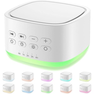image:imageMagicteam White Noise Machine 10 Colors Lights and 25 Soothing Sounds Sleep Sound Machine with 5 Timers with Memory Feature Portable Sound Machine for Baby Adults WhiteWhite